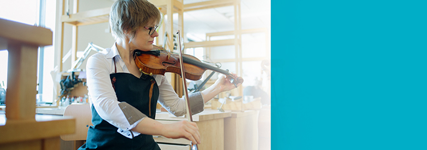 Woman playing violin
